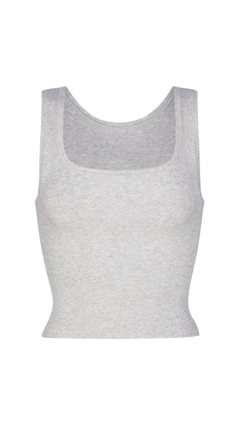 Grey skims tank perfect basic for fall and school - best grey tanks - skims - clothing staples for fall winter and summer Gray Tank Top, Gray Tank Top Outfit, Grey Tank Top Outfit, Clothing Staples, Tank Top Outfits, Grey Tank Top, Gray Tank, Kids Braided Hairstyles, Braids For Kids