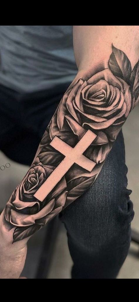 Cross With Flowers Tattoo Men, Leo Zodiac Tattoos For Guys, Libra Zodiac Tattoos, Scorpio Zodiac Tattoos, Baseball Tattoos, Leo Zodiac Tattoos, Gladiator Tattoo, Back Of Arm Tattoo, Cross Tattoo For Men