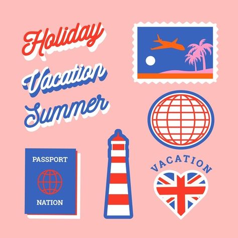 Doodles Summer, Brand Manual, Kawaii Faces, Party Labels, Travel Stickers, Holiday Stickers, Label Tag, Photo Decor, 70s Style