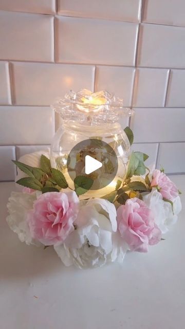 Victoria Celeste |  DIYs & CRAFTS on Instagram: "🪷✨️DIY EASY CENTERPIECE IDEA ✨️🪷 Have you seen this cute glass candle holder at @dollartree 🤔✨️?   SAVE LIKE AND SHARE FOR MORE DIYS! 🩷🫶😊" Easy Cheap Diy Wedding Centerpieces, Quince Decorations Diy, Diy Center Piece Ideas, Simple Quinceanera Centerpieces, Fish Bowl Centerpiece Ideas, Simple Centerpieces For Party Birthday, Simple Wedding Centerpieces Diy Budget, Tea Party Centerpiece Ideas Diy, Cheap Centerpiece Ideas Dollar Stores