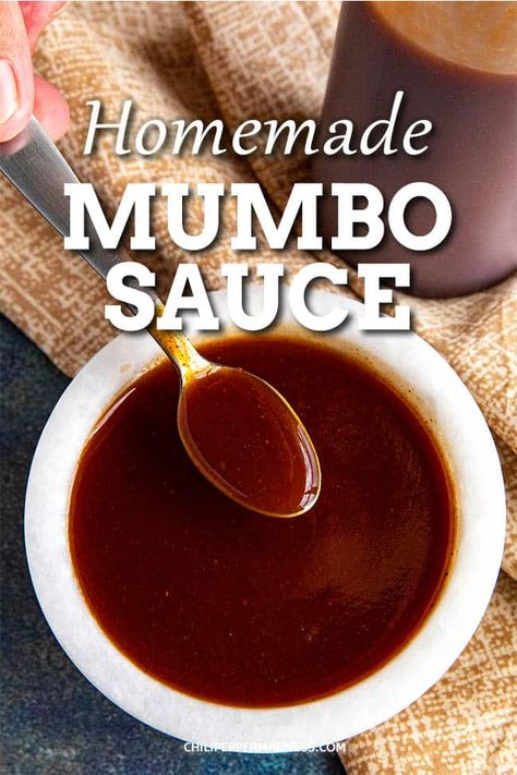 Homemade Mumbo Sauce Recipe - This homemade mumbo sauce recipe, aka "mambo sauce", is a tangy DC-style wing sauce with the perfect blend of sweet and spicy. So easy to make! via @chilipeppermadness Dc Mumbo Sauce Recipe, Mumbo Sauce Recipe, Easy Wing Sauce, Sweet Hot Sauce Recipe, Hot Wings Sauce Recipe, Wing Sauces Homemade, Chicken Wing Sauces Homemade, Wing Sauce Recipes Easy, Mambo Sauce Recipe