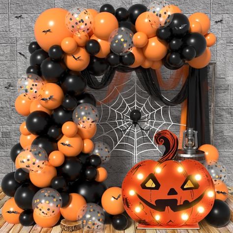 🎃💀 ¡Decora tus celebraciones de Halloween y Día de los Muertos con nuestros exclusivos adornos de globos! 🎈 En BeautyGenX, tenemos todo lo que necesitas para crear un ambiente espeluznante y lleno de tradición. Desde figuras aterradoras hasta diseños festivos, nuestros globos serán el centro de atención en tus eventos. 🎉 ¡Haz que tu fiesta sea inolvidable con nuestra decoración única! 🕸️ #BeautyGenX #AdornosDeGlobos #DecoraciónHalloween #DíaDeLosMuertos #GlobosFestivos #DecoraciónDeFiestas #... Halloween Birthday Balloons, Pumpkin Balloon Garland, Halloween Home Decor Outdoor, Simple Halloween Decorations, Halloween Balloon Arch, Halloween Balloon Garland, Party Decorations Black, Halloween Balloons Decorations, Orange Confetti