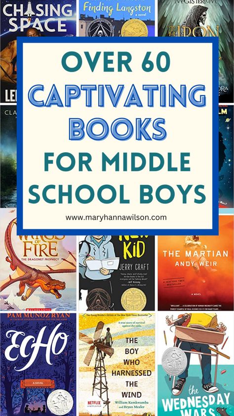 Books For Teen Boys, Books For Middle School, Middle School Boy, 7th Grade Boys, Book Club Ideas, 7th Grade Reading, Middle School Boys, Middle School Books, Clean Book