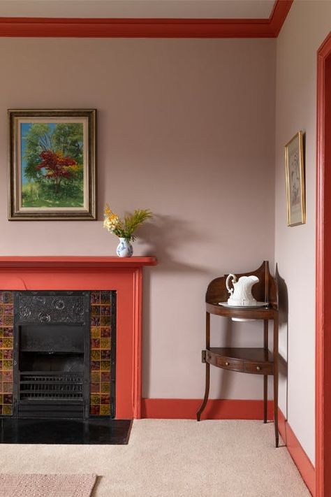 Inside Dabton House, featuring Paint & Paper Library | Paint & Paper Library Temple Paint And Paper Library, Scottish Country House, Library Rooms, Dark Wood Furniture, Paint And Paper Library, Paint Paper, Dark Wood Floors, Botanical Wallpaper, Complimentary Colors