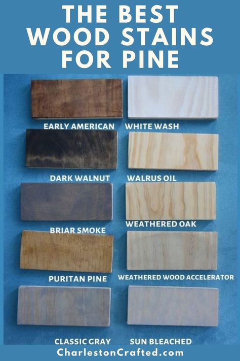 Staining Pine Wood, Stain On Oak, Best Wood Stain, Varathane Stain, Pine Wood Furniture, Minwax Stain Colors, Weathered Oak Stain, Oak Wood Stain, Grey Stained Wood