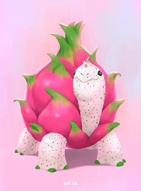 Winners of the “Veggie Animals” Challenge Fruit Animals, Arte Doodle, Cute Food Drawings, Kunst Inspiration, Cute Fantasy Creatures, Cute Animal Drawings Kawaii, Cute Doodle Art, Mythical Creatures Art, Creature Concept Art