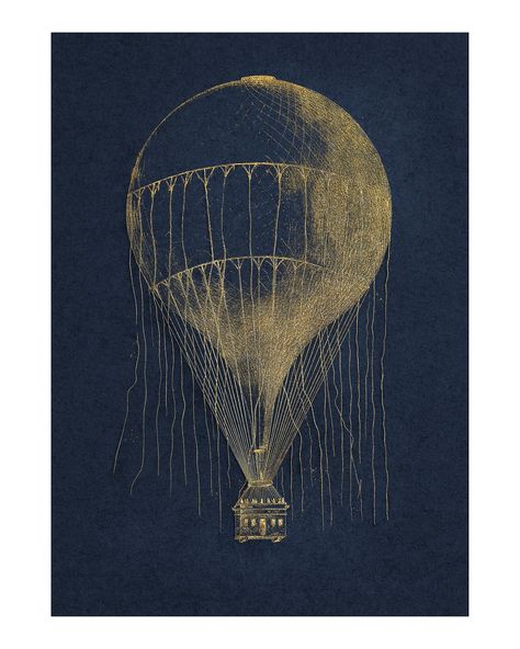 Golden hot air balloon vintage illustration wall art print and poster design remix from original artwork | premium image by rawpixel.com / Busbus Vintage Hot Air Balloon Aesthetic, Hot Air Balloon Vintage, Balloon Illustration, Science Illustration, Vintage Hot Air Balloon, Retro Travel Poster, Vintage Illustrations, Illustration Wall Art, Image Fun