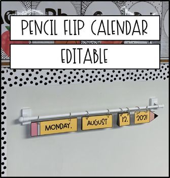 Pencil-shaped flip calendar with the years 2021-2032 included!It is attached to a 16-28" magnetic curtain rod (can be found on Amazon) using 1" binder rings to hang on a classroom whiteboard! Total pencil shape length is about 19-22"Click the green star ★ above to follow my store and receive all the... Teacher Corner Bulletin Board, Pencil Theme Classroom Ideas, Magnetic Rod Calendar Classroom, Basic Classroom Decor, Classroom Calender Idea, Classroom Cabinet Decorating Ideas, Pencil Flip Calendar, Dollar Tree Classroom Hacks, Shein Classroom Finds