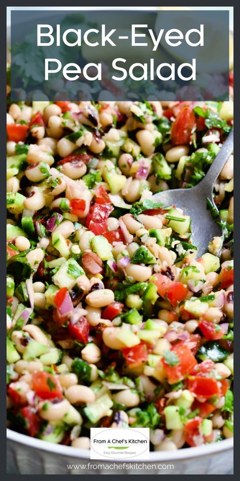 Fresh Black Eyed Peas Recipe, Blackeyed Pea Recipes, Black Eyed Pea Salad, Blackeyed Peas, Black Eyed Peas Recipe, Pea Salad Recipes, Southern Comfort Food, Black Eyed Pea, Side Salad Recipes