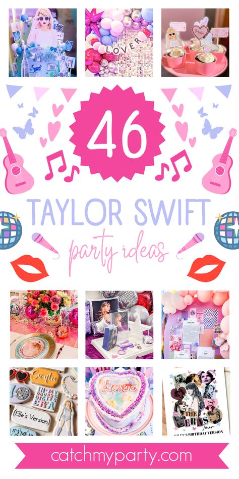 Check out our ultimate guide for a memorable Taylor Swift-themed party, perfect for devoted Swifties or anyone planning a celebration – your go-to source for the best Taylor Swift party ideas! Taylor Swift Teacher Appreciation, Taylor Swift Teacher Appreciation Week, Taylor Swift Graduation Party, Taylor Swift Party Games, Taylor Swift Party Ideas Decoration, Bridal Signs, Neon Party Ideas, Taylor Swift Party Ideas, Swiftie Party