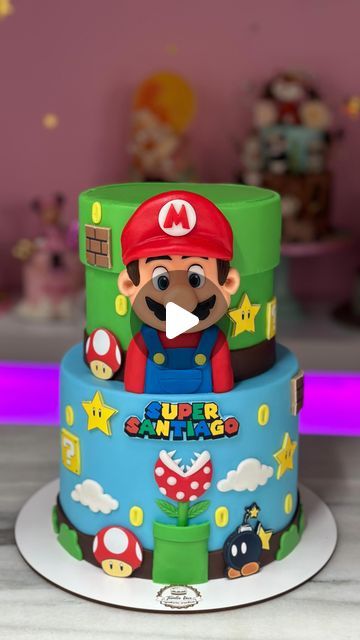 Mario Party Cake, Mario Cake Ideas, Super Mario Birthday Cake, Super Mario Bros Cake, Mario Birthday Cake, Mario Bros Cake, Super Mario Bros Birthday Party, Mario Cake, Mario Bros Birthday