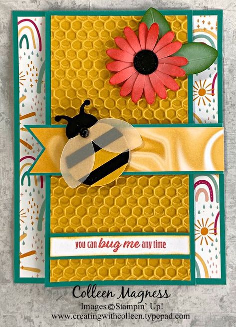 Colleen Magness, Hello Ladybug, Newsletter Website, Bee Cards, Bumble Bee, Say Hello, Youtube Channel, Bugs, Stampin Up