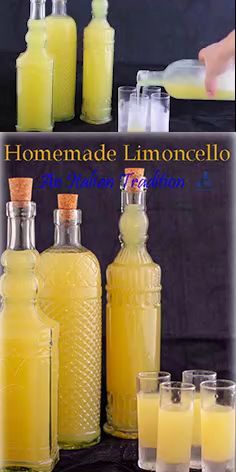 Italian Limoncello Recipe, Italian Limoncello, Homemade Liquors, Limoncello Recipe, Homemade Limoncello, Homemade Alcohol, Homemade Liquor, Liquor Recipes, Lemon Bar