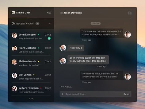 Simple Chat UI by Isoflow Chat Design, Fluent Design, Clean Web Design, Ux Design Mobile, Flat Web Design, Flat Web, Web Design Mobile, Ui Patterns, Flat Ui