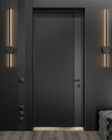 Apartment Door Design, House Entrance Doors, Flush Door Design, Modern Entrance Door, House Front Door Design, Modern Entry Door, Theater Room Design, Modern Exterior Doors, Apartment Entrance