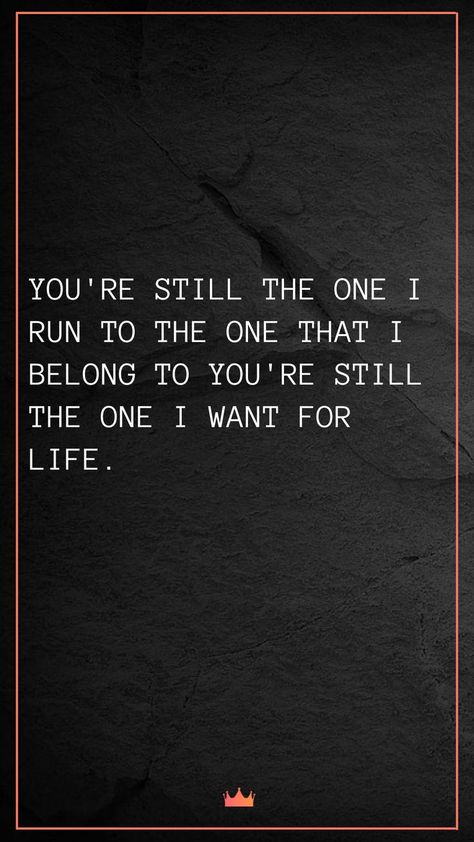 You're Still The One, Still The One, 3 Things, Be Still, For Life, A Man, I Want, The One, For Men