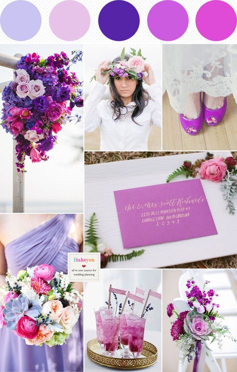 shades of purple wedding,Dusty Pink Indigo Lilac and Radiant Orchid Wedding,radiant wedding palette Wedding Color Schemes Purple, Pink Pantone, Purple Drink, Wedding Color Schemes Summer, Wedding Color Palette Summer, Wedding Color Scheme, Best Wedding Colors, Purple Color Schemes, Wedding Themes Summer