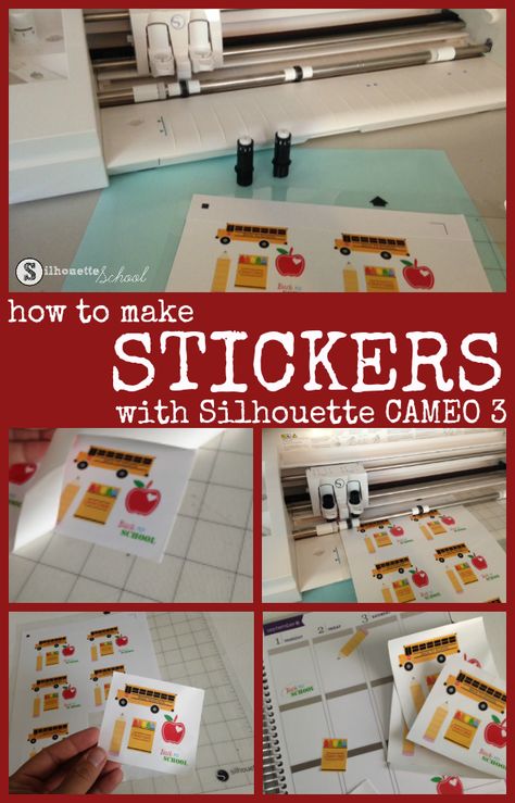 Silhouette CAMEO 3 Dual Carriage for Easiest DIY Stickers Ever!  - Silhouette School Silhouette Stickers, Silhouette School Blog, Silhouette Cameo Crafts, Silhouette Cameo Ideas, Cameo Crafts, Silhouette Cameo 3, Silhouette Curio, Silhouette Cameo Tutorials, Silhouette School