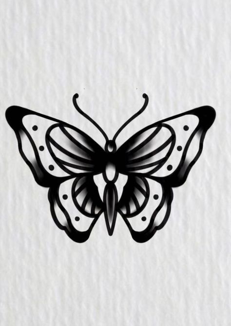 #tattoo #tattoos #inked #tattooart #tattooed #tattooideas #tattoodesign #tattooinspiration #tattoosleeve #tattooflash #inkedgirls #tattooedwomen  #InkLaughs  #TattooFails Simple Traditional Butterfly Tattoo, Americana Butterfly Tattoo, American Traditional Butterfly Black, American Traditional Butterfly Flash, Simple Traditional Tattoo Design, Black Traditional Flower Tattoo, American Traditional Tattoo Outline, American Traditional Butterfly Tattoo Black, Simple Old School Tattoo