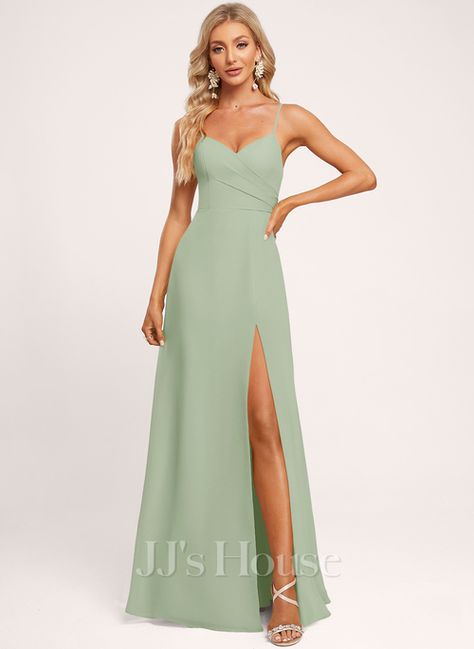 JJ's House Bridesmaid Dresses (290687) | JJ's House Jjs House, Floor Length Chiffon Bridesmaid Dresses, Chiffon Bridesmaid Dress, Chiffon Bridesmaid, Floor Length, Wedding Ideas, Bridesmaid Dresses, Chiffon, Dresses