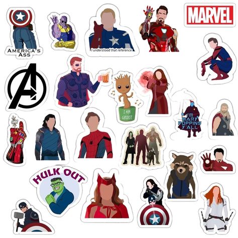 Marvel Stickers Printable Sheet, Marvel Laptop Stickers, Iron Man Stickers Printable, Marvel Stickers Printable, Avengers Stickers, Marvel Sticker, Marvel Stickers, Spiderman Stickers, Superhero Stickers