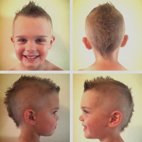 little boys' short mohawk Toddler Mohawk, Boys Mohawk, Short Mohawk, Mohawk Haircut, Boy Haircuts Short, Toddler Haircuts, Toddler Boy Haircuts, Mohawk Styles