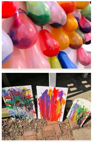 paint filled balloons + darts = fun art! Paint Balloon Dart Art, Balloon Paint, Awesome Paintings, Filled Balloons, Balloon Painting, Splatter Paint, Splash Art, Art Activity, Princess Diaries