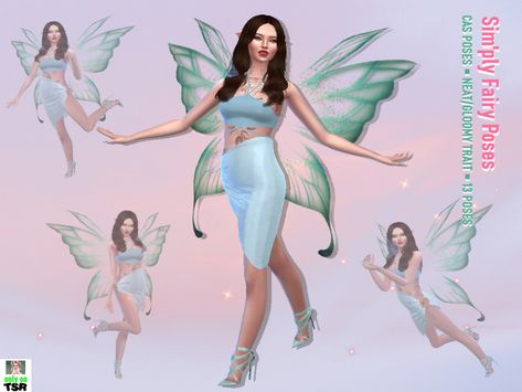 Sims 4 Fairy Outfit, Fairy Clothes Sims 4 Cc, Sims 4 Tiktok, Fairy Wings Sims 4 Cc, Faerie Body Preset Sims 4, The Sims 4 Cc Fairy Wings, Fairy Poses, Fairy Grunge Clothes, Fairy Pfp