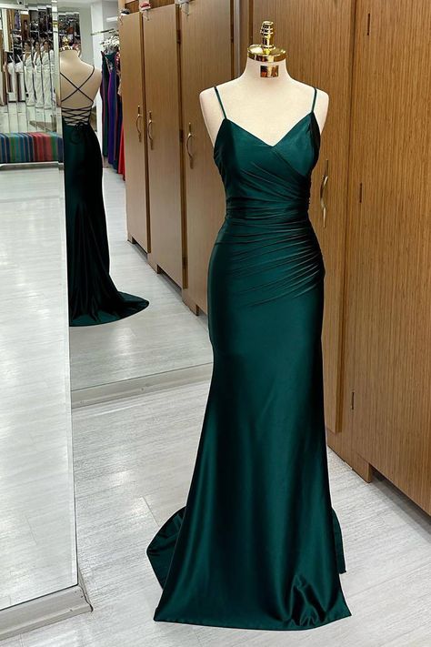 Green evening dress