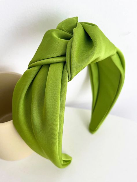 Headgear Fashion, African Hair Wrap, Sewing Headbands, Knot Decor, Luxury Headbands, Diy Hair Scrunchies, Diy Hair Accessories Ribbon, Headpiece Diy, Green Headband