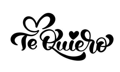 Frase de caligrafía "Te Quiero" ("Te amo" en español) Popular Fonts, Casual Hijab, Love Phrases, Love Is In The Air, Logo Templates, Silhouette Cameo, Tattoo Design, Hand Lettering, Art Tattoo