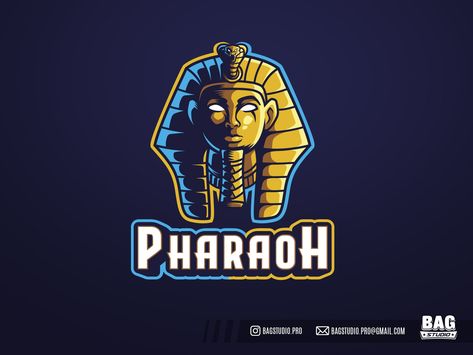 Pharaoh Logo, Esports Logo, Sports Logos, Mascot Logo, Sports Logo, Logo Templates, Creative Professional, Template Design, Global Community