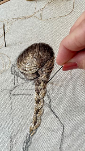 Zen Embroidery, Embroidery Hair, Embroidery Art, Textile Art, Blending, Zen, Embroidery, Hair, On Instagram