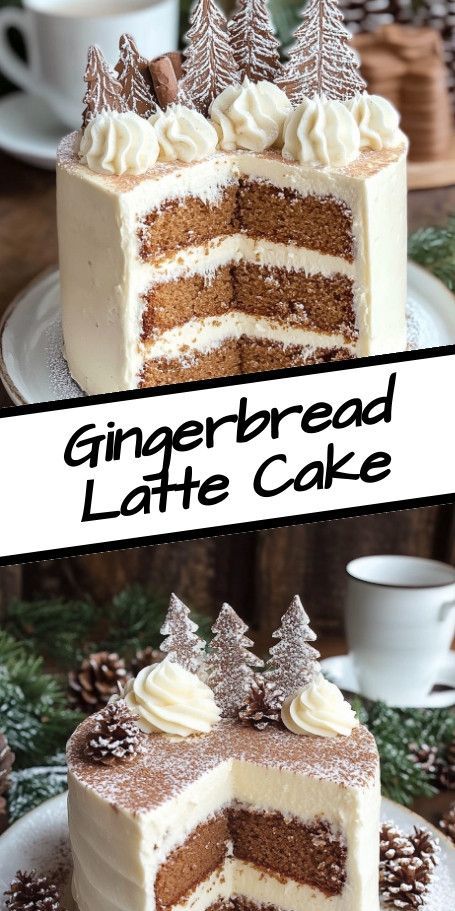 Indulge in the comforting flavors of the season with this Gingerbread Latte Cake. Blending the rich taste of gingerbread with a subtle hint of coffee, this cake is perfect for gatherings or special occasions. Fill your kitchen with warmth and aroma as you bake this delightful seasonal treat. Ideal for holiday desserts and those cozy vibes. Cozy Fall Baking, Latte Cake, Gingerbread Latte, House Cake, Seasonal Treats, Fall Baking, Cozy Vibes, Holiday Desserts, Coffee House