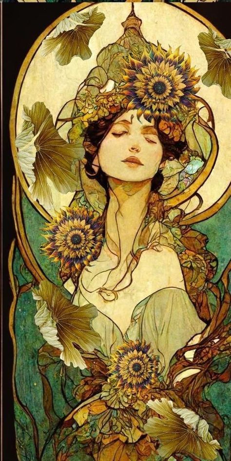 Art Nouveau Mucha, Nouveau Illustration, Alphonse Mucha Art, Pre Raphaelite Art, Mucha Art, Art Nouveau Illustration, Postal Vintage, Art Nouveau Poster, History Of Art