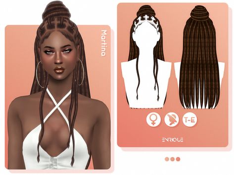 Enrique Hair Sims 4, Sims 4 Cc Maxis Match The Sims Resource, Sims 4 Cc Hair Female Braids, Free Sims Cc Hair, Women Hair Cc Sims 4, Natural Hair Sims 4 Cc, Braid Sims 4 Cc, Black Sims 4 Hair, Brandysims Hair Cc