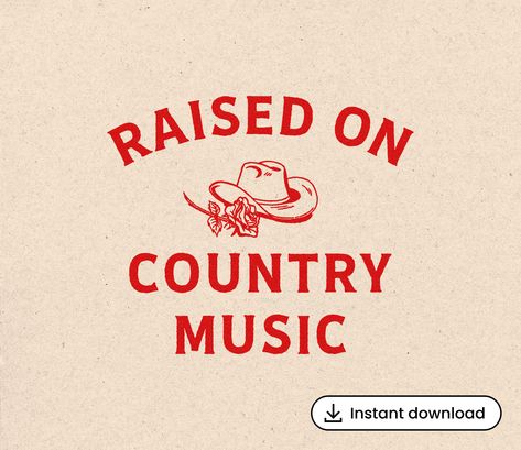 Country Music Illustration, Country Sticker Ideas, 90s Country Lyrics, Country Music Aesthetic, Country Graphics, Wild West Decor, Cowboy Illustration, Country Illustration, Country Music Svg