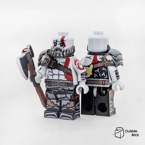 Lego Kratos, Lego Basic, Lego Character, Custom Lego Minifigures, Brick Lego, Batman Stuff, Lego Sculptures, Lego Custom Minifigures, Lego People