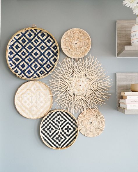 Diy basket wall boho