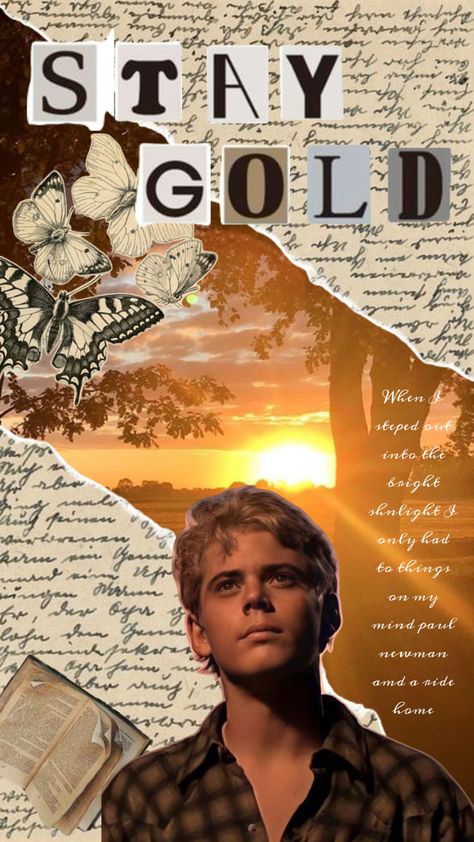 The Outsiders Cover, Ponyboy Curtis Background, The Outsiders Collage, The Outsiders Quotes Wallpaper, Soda Pop The Outsiders, Greaser Aesthetic Wallpaper, Ponyboy Curtis Wallpaper, The Outsiders Drawings, Ponyboy Aesthetic