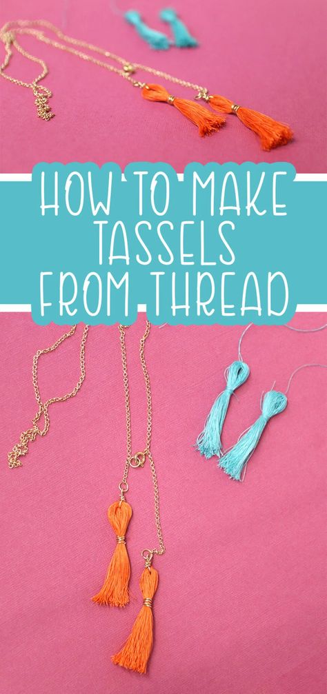 Small Thread Tassels for Earrings & More! * Moms and Crafters Thread Tassels, Lariat Style Necklace, How To Make Tassels, Machine Embroidery Thread, Small Scissors, Jewelry Pliers, Diy Tassel, Tassel Garland, Thick Yarn