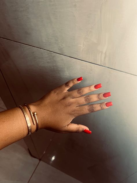 Red Nails Black Women, Normal Nails, Nail Appointment, Almond Acrylic, Vintage Nails, Black Couple, Glamour Nails, Painted Nails, Nail Pictures