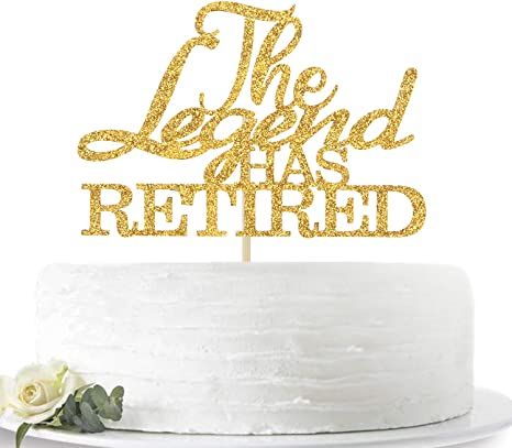 Goodbye Tension Hello Pension, The Legend Has Retired, Retirement Party Decorations, Happy Retirement, Golden Glitter, Retirement Party, Event Themes, Cake Decorating Supplies, Retirement Parties