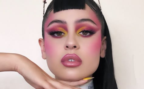 Alexa Demie Aesthetic Pink, Alexa Demie Inspired Makeup, Makeup Looks Alexa Demie, Alexa Demie Pink Makeup, Dark Feminine Makeup Alexa Demie, Drag Makeup, Magical Makeup, Ethereal Makeup, Cool Makeup Looks