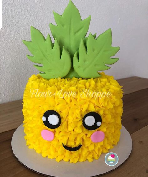 Hey Bear Pineapple Cake, Pineapple Character, Hey Bear, Pineapple Birthday, Twins 1st Birthdays, First Birthday Party Themes, Character Cakes, Pineapple Cake, Bear Party