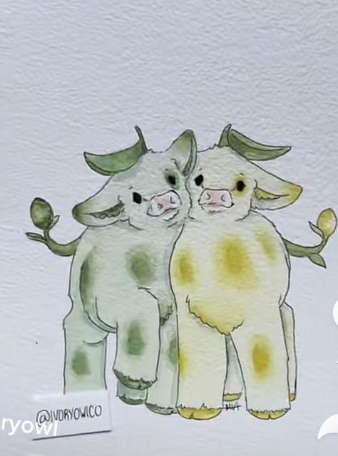 Cow Drawing, Cute Animal Drawings Kawaii, Cute Paintings, Cute Doodles Drawings, Cute Doodle Art, Arte Sketchbook, Dessin Adorable, Cute Easy Drawings, Cute Little Drawings