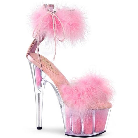 Pink Fur Heels, Neon Heels, 7 Inch Heels, Crotch Boots, Fur Heels, Red Fur, Striped Shoes, Pleaser Shoes, Light Up Shoes