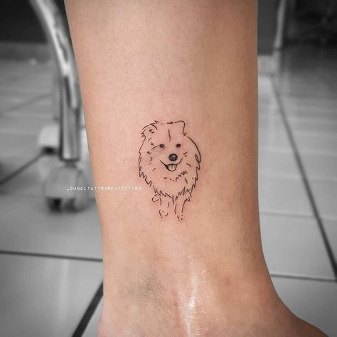 Japanese Spitz Tattoo, Samoyed Tattoo, Aspen Tattoo, German Spitz, Japanese Spitz, Dog Tattoo, Tattoo Inspo, Tattoo Idea, Heart Tattoo