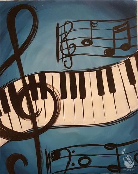 Painting With A Twist, Bring A Friend, Painting Party, Piano Keys, Meet New People, Musical Notes, Music Note, New People, How To Paint