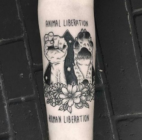 Tattoos For Animal Lovers, Animal Rights Tattoo, Animal Lover Tattoo, Inspiring Tattoos, Puppy Tattoo, Hp Tattoo, Cow Tattoo, Vegan Tattoo, Triangle Tattoos